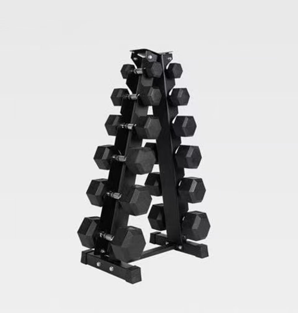 QMAX Fitness 210 lb Dumbbell Set with Storage Stand