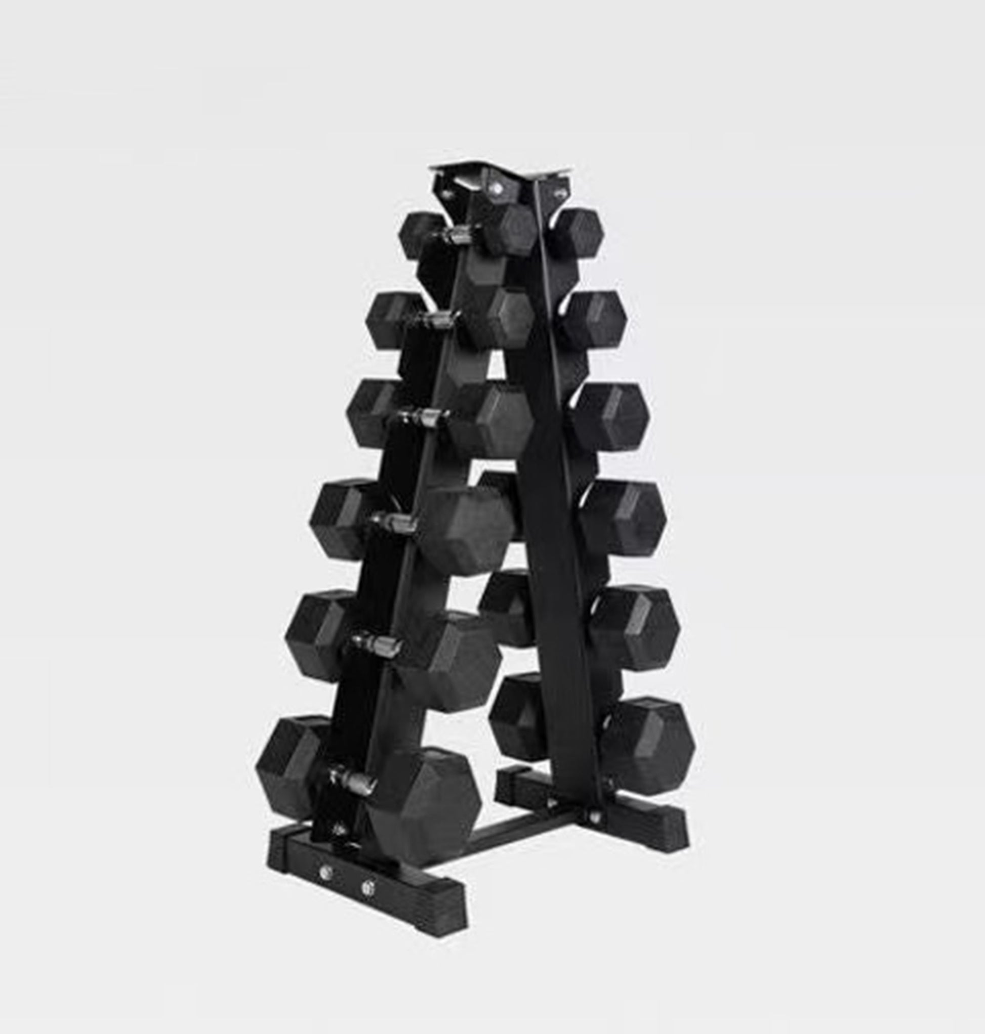 QMAX Fitness 210 lb Dumbbell Set with Storage Stand