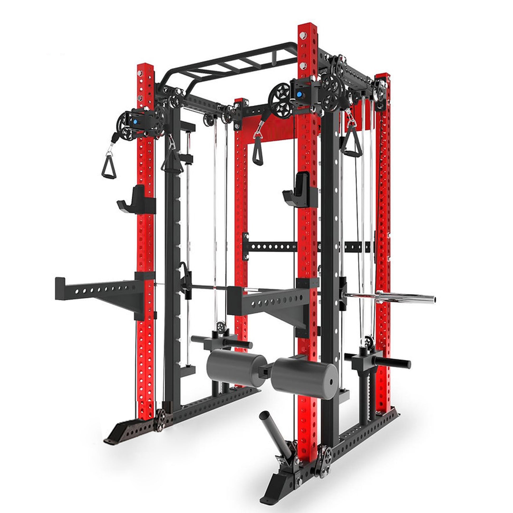 QM1103 — Smith Machine & Functional Trainer | 3”x3” 9-Gauge Steel | Plate-Loaded Dual Pulley System