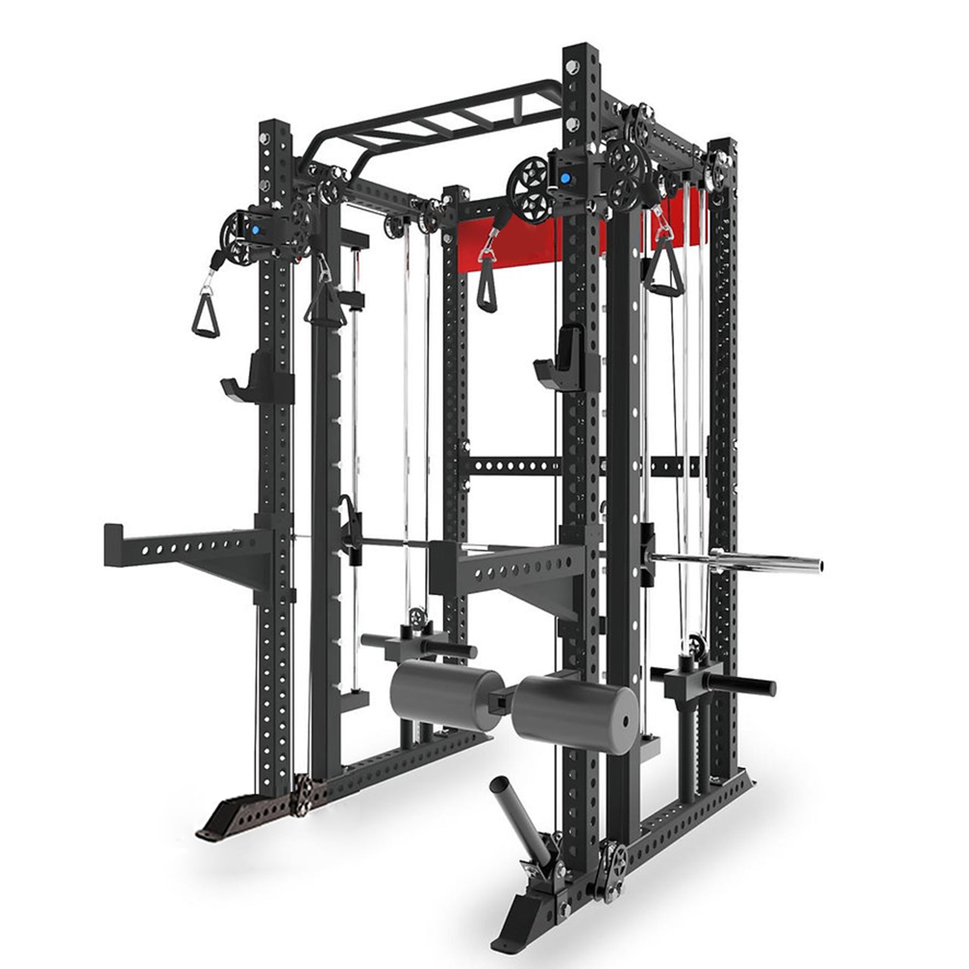 QM1103 — Smith Machine & Functional Trainer | 3”x3” 9-Gauge Steel | Plate-Loaded Dual Pulley System