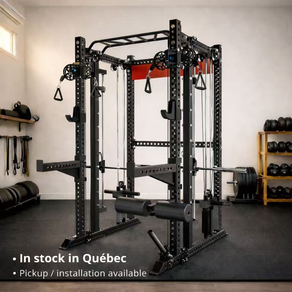 QM1103 — Smith Machine & Functional Trainer | 3”x3” 9-Gauge Steel | Plate-Loaded Dual Pulley System