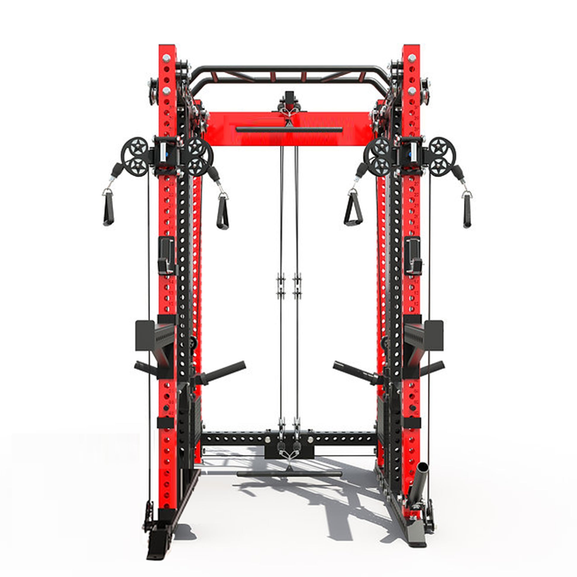 QM1106 Classic  Full Cage Functional Trainer | 6-Post 3”x3” 9-Gauge Steel | Heavy-Duty Commercial Rack