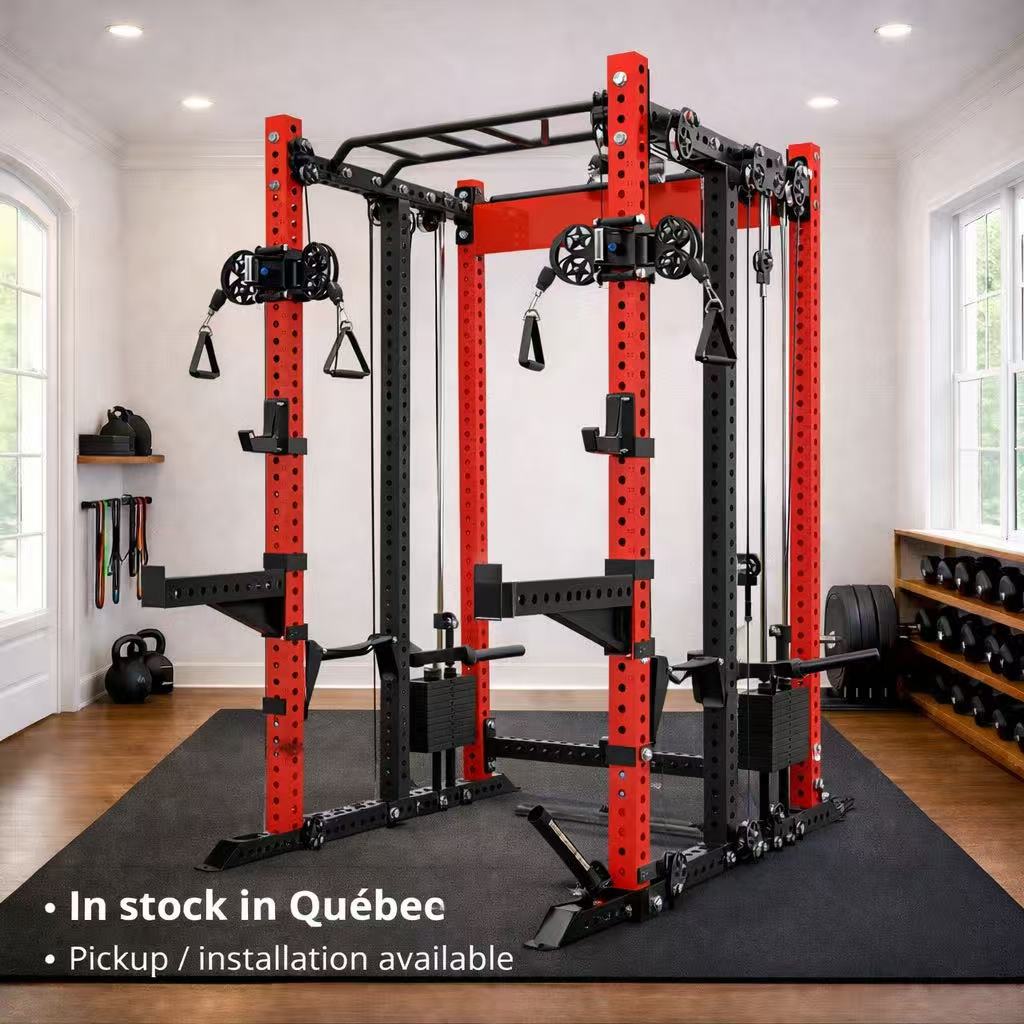 QM1106 Classic  Full Cage Functional Trainer | 6-Post 3”x3” 9-Gauge Steel | Heavy-Duty Commercial Rack