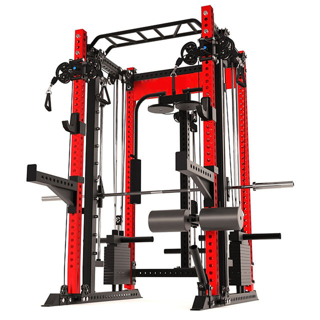 QM1107 – Smith Machine + Pec Deck + Stack Combo | 3"x3" 9-Gauge Steel | All-in-One Trainer