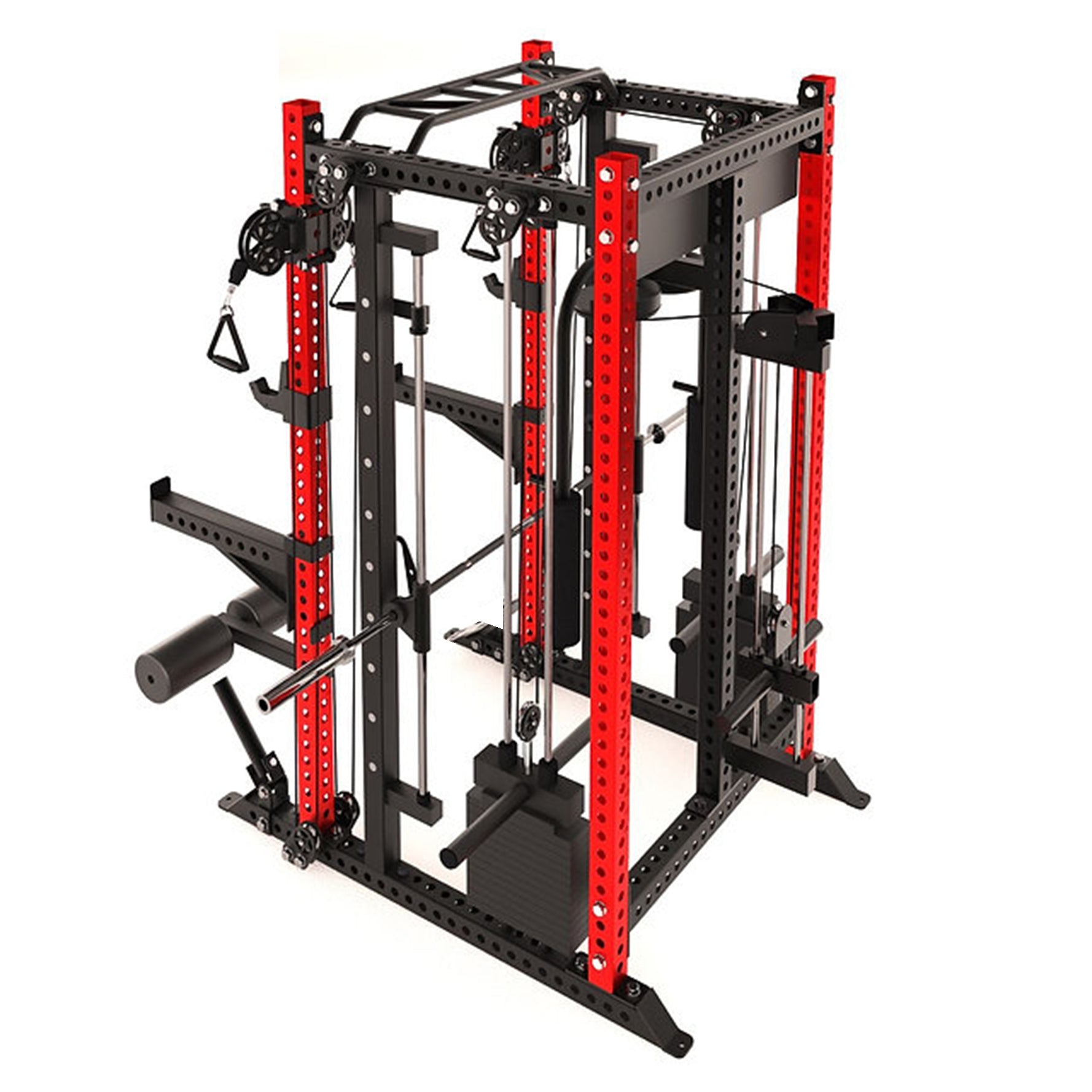 QM1107 – Smith Machine + Pec Deck + Stack Combo | 3"x3" 9-Gauge Steel | All-in-One Trainer