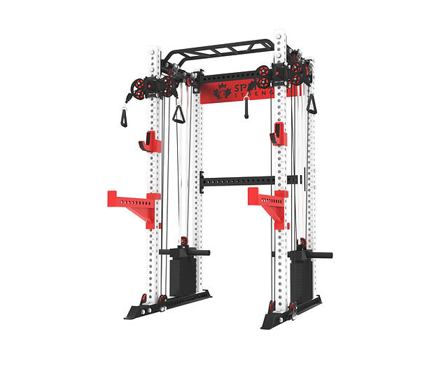 KB2402 Functional Squat Rack with Dual Pulley | 3”x3” 9-Gauge Steel | All-in-One Trainer