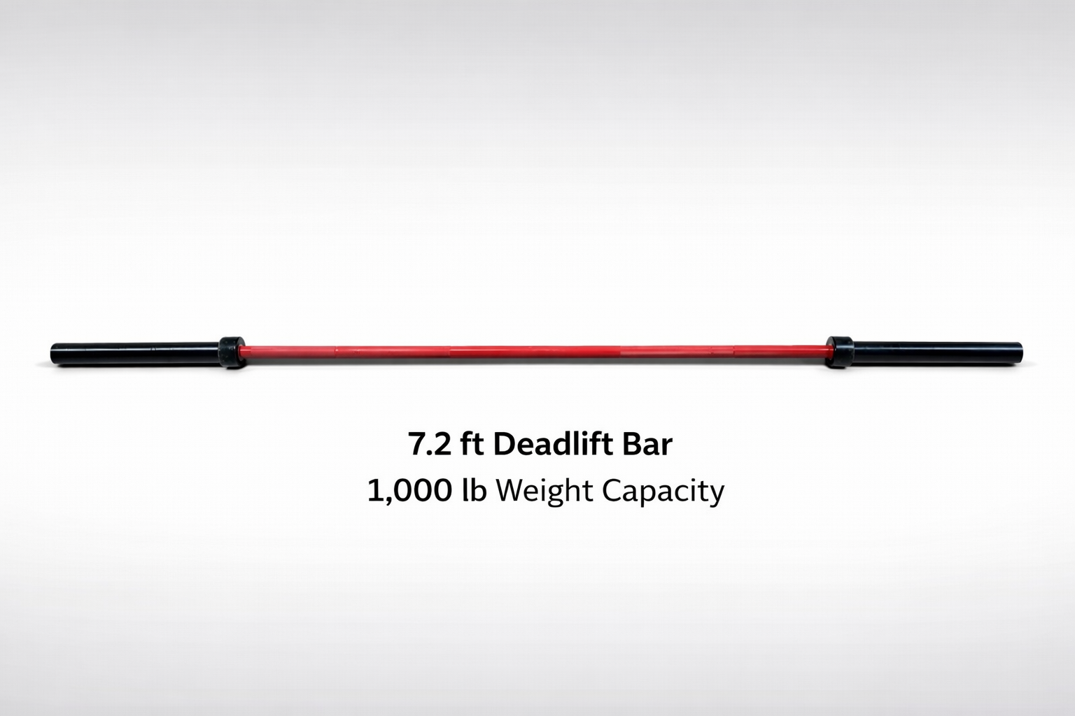 7.2 ft Olympic Barbell – 45LB | 1000LB Capacity | Red & Black Multipurpose Strength Bar