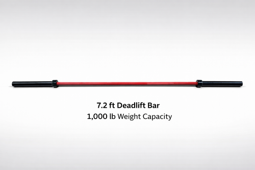 7.2 ft Olympic Barbell – 45LB | 1000LB Capacity | Red & Black Multipurpose Strength Bar